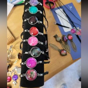 HAND PAINTED Bracelets by INDIANA ARTIST SUSAN OTTINGER One of Kind